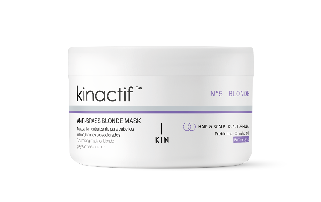 KINACTIF Anti-Brass Blonde Shampoo – 300 Ml, Neutralisiert Gelbstiche, Für Blondes & Gebleichtes Haar